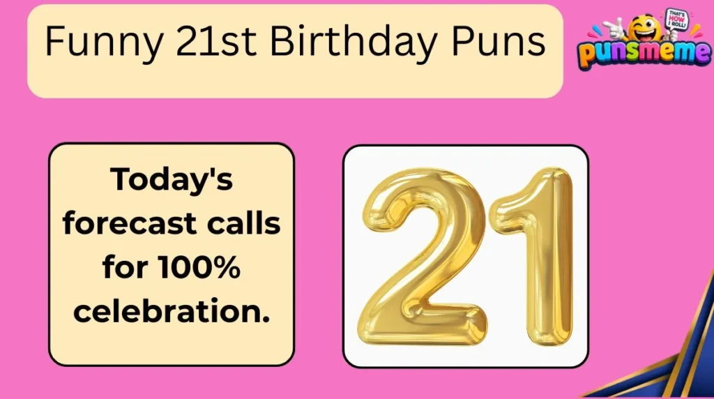 Funny 21st Birthday Puns