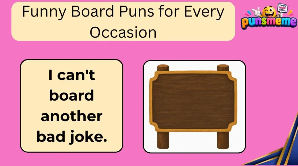 Funny Board Puns for Every Occasion