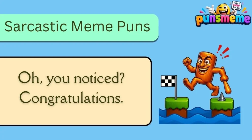 Sarcastic Meme Puns