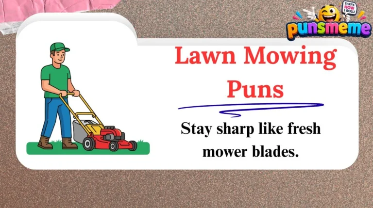 Lawn Mowing Puns